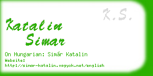 katalin simar business card